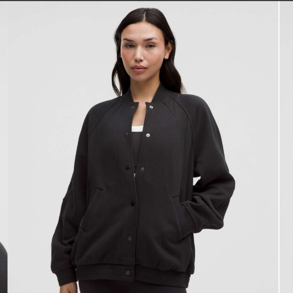 Lululemon Scuba Oversized Collegiate Jacket Black Size XS/S